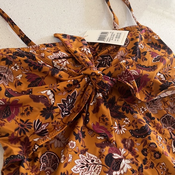 TIGERLILY Paradis Elle Tie Front Mustard One Piece Swimsuit Swimmers NWT RRP$229 - Picture 5 of 7